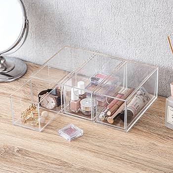 Amazon｜ニトリ アクリル 小物引出しケース 3段 NITORI 8131386